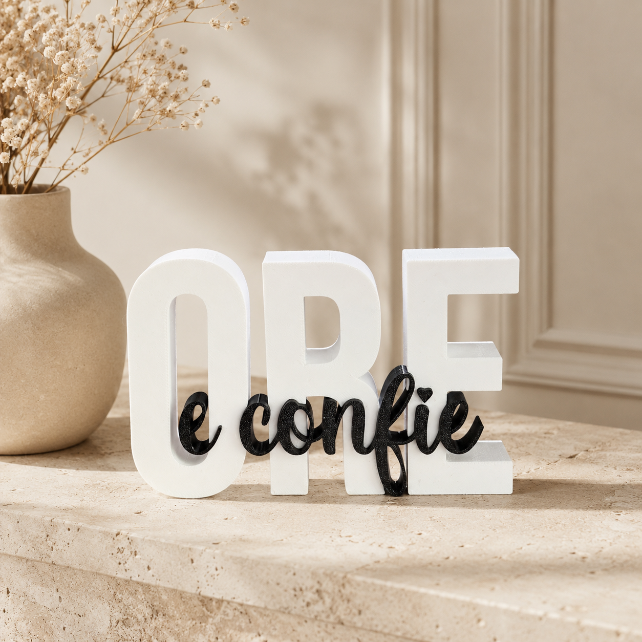 Placa Decorativa Ore e Confie | Decoração - Imagem 3