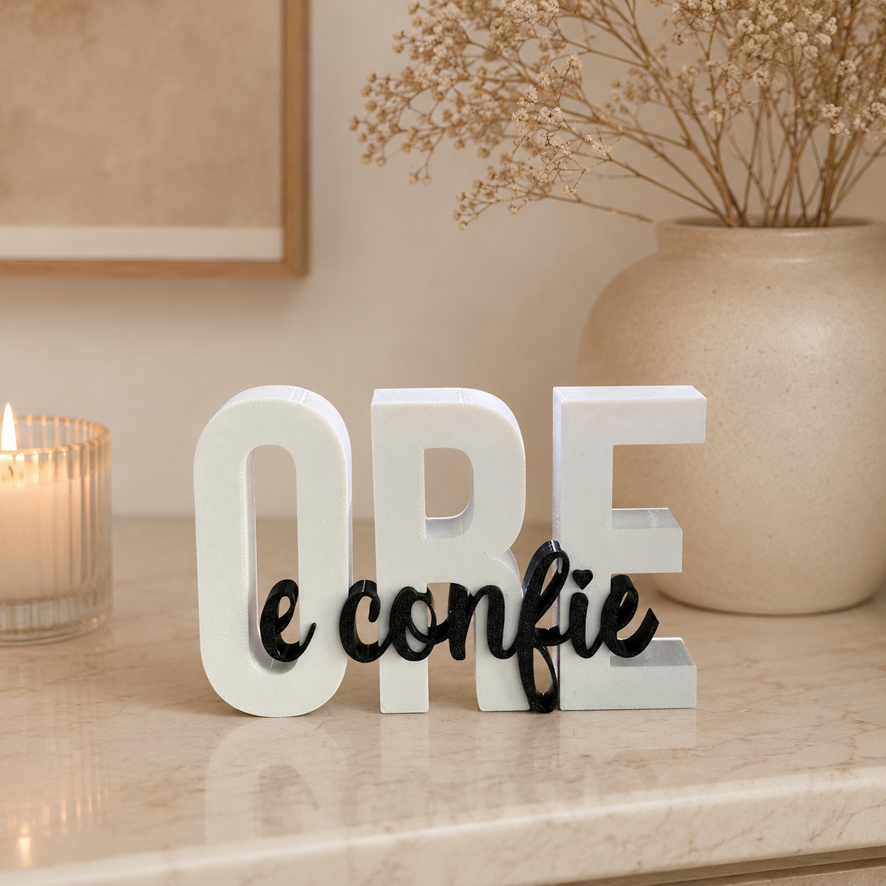 Placa Decorativa Ore e Confie | Decoração - Imagem 2