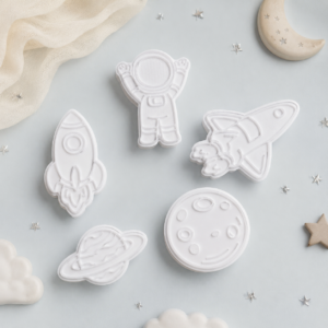 Kit Com 5 Cortadores de Biscoitos  Espaço | Astronauta